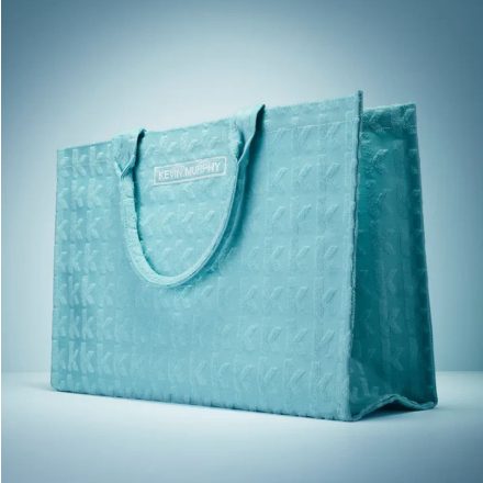 KEVIN.MURPHY Summer Tote 2026 - Limitált kiadású frotír strandtáska aqua kék színben