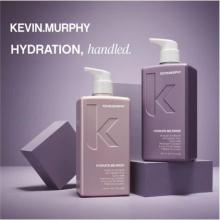 KEVIN.MURPHY HYDRATION, handled. – HYDRATE-ME.WASH és HYDRATE-ME.RINSE Duo - Hidratáló sampon és balzsam normál és száraz hajra (500ml+500ml)
